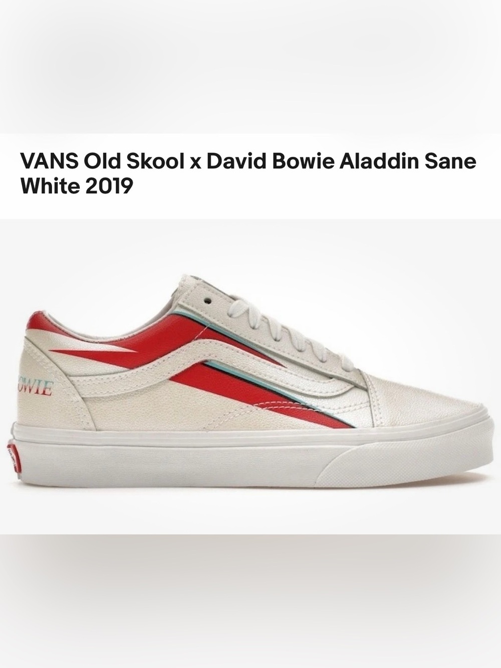 Vans Old Skool X David Bowie Unisex Sneaker - Never Worn